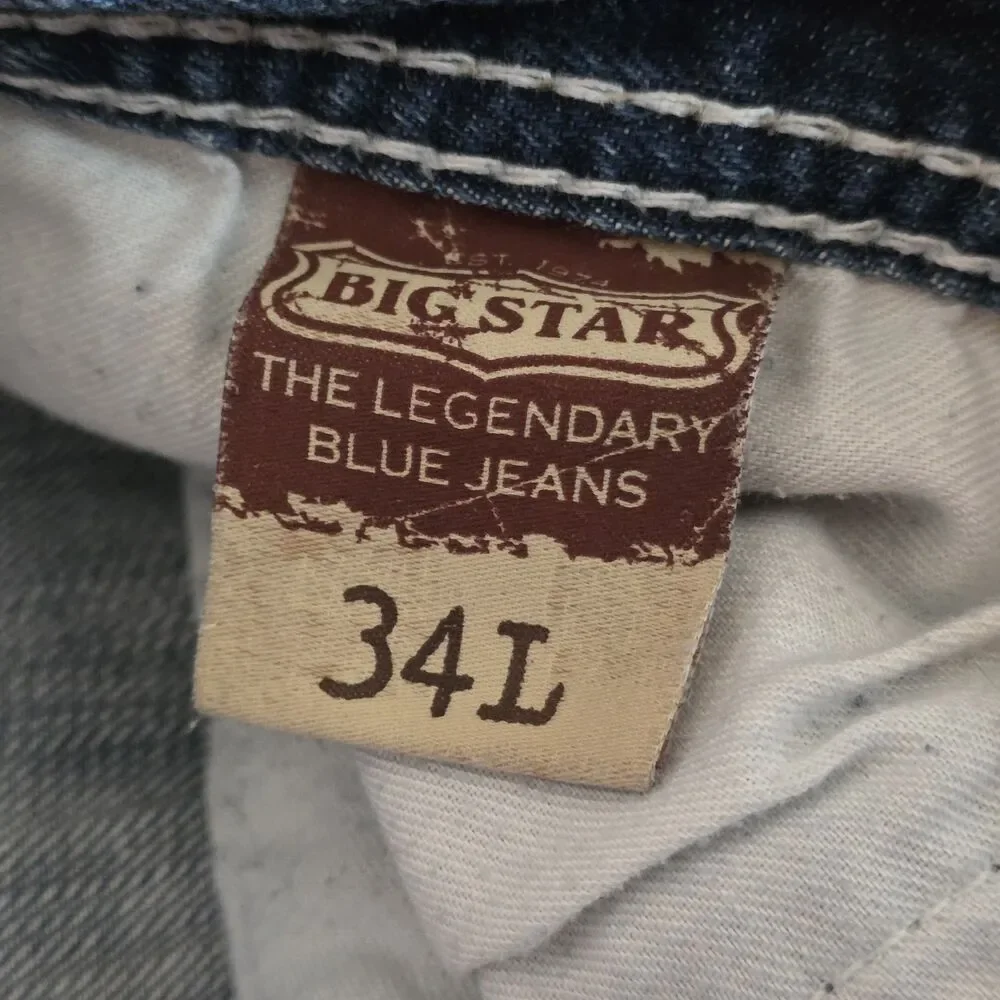 Vintage Buckle Big Star Voyager Men’s Jeans Y2K Grunge Distressed Relaxed 34x31